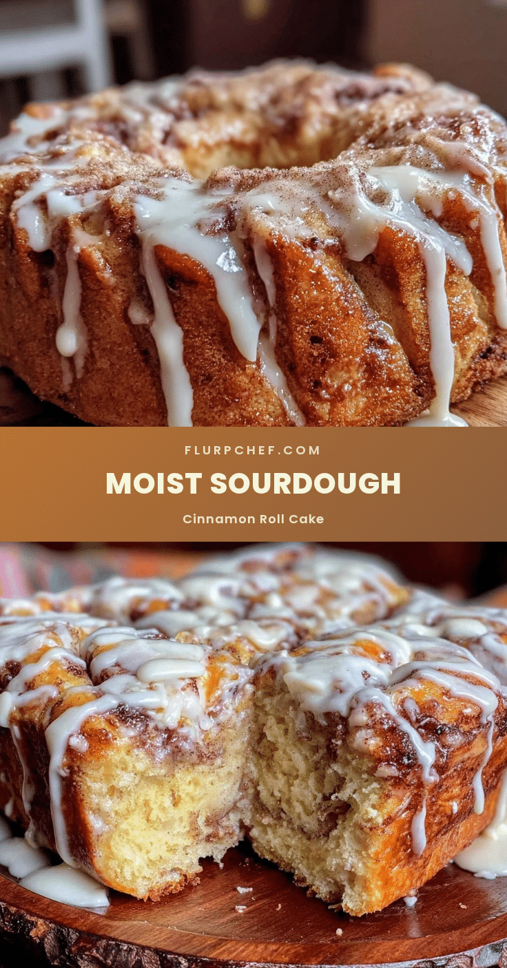 sourdough discard cinnamon roll cake recipe