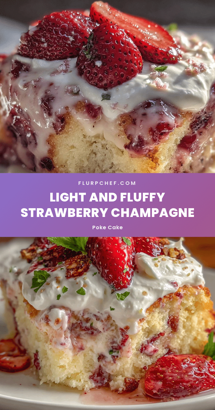 strawberry champagne poke cake recipe