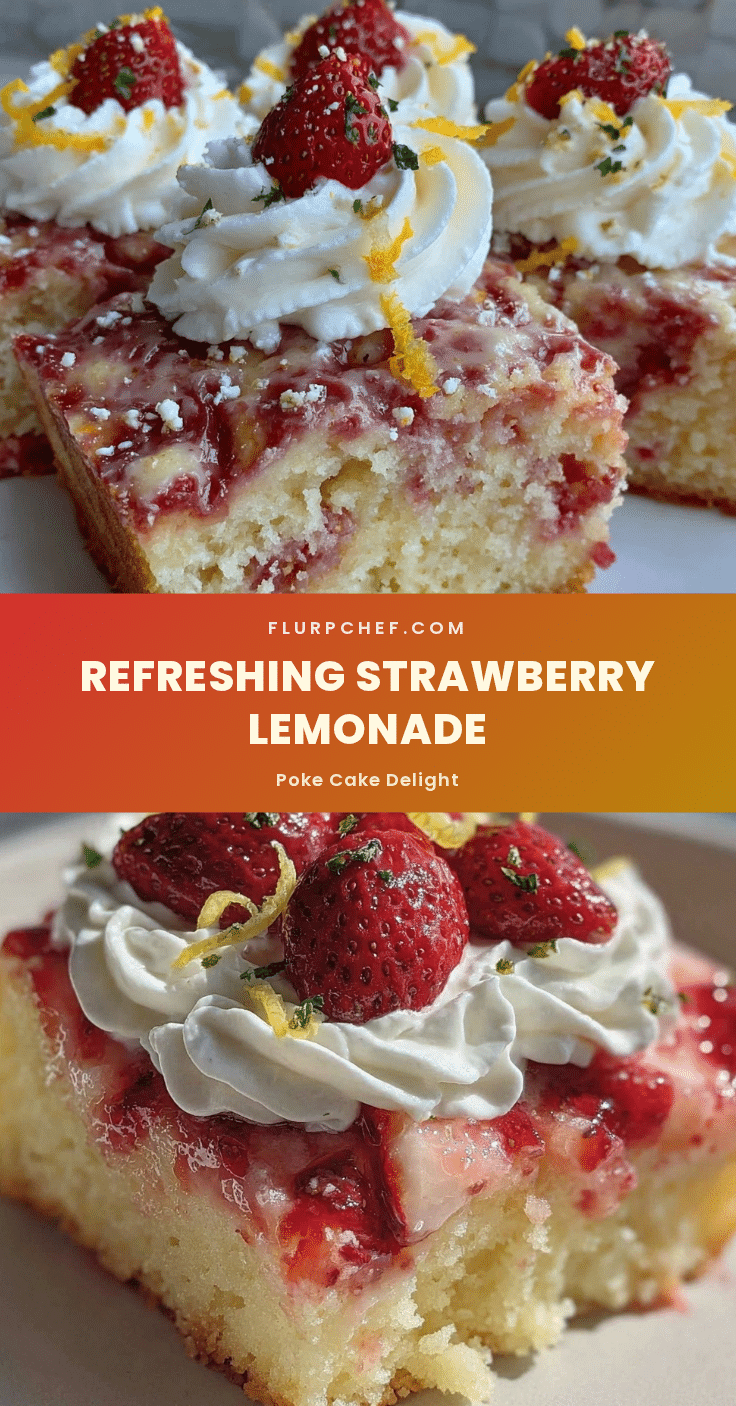 strawberry lemonade poke cake recipe