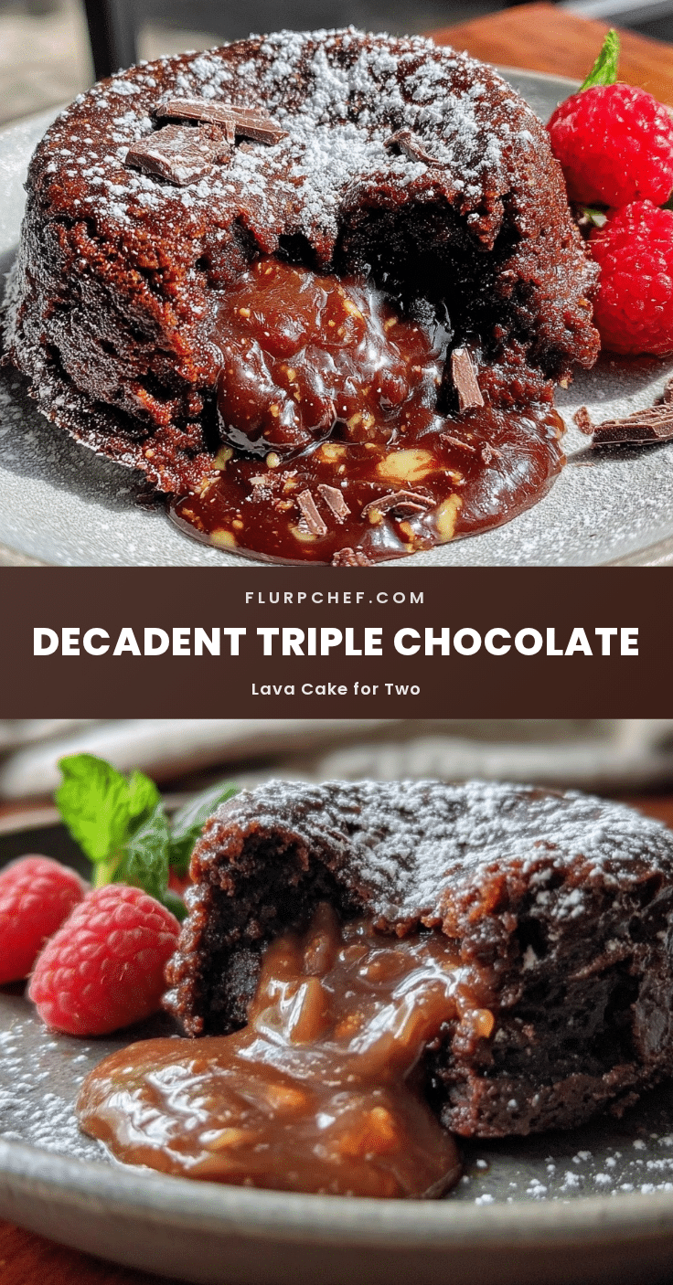 triple chocolate lava cake for two recipe