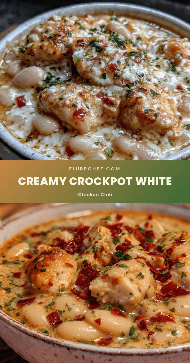 creamy crockpot white chicken chili recipe