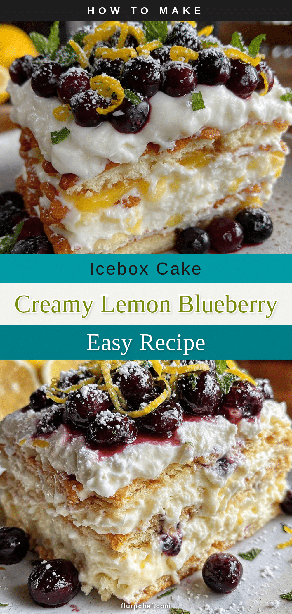 creamy lemon blueberry icebox cake recipe