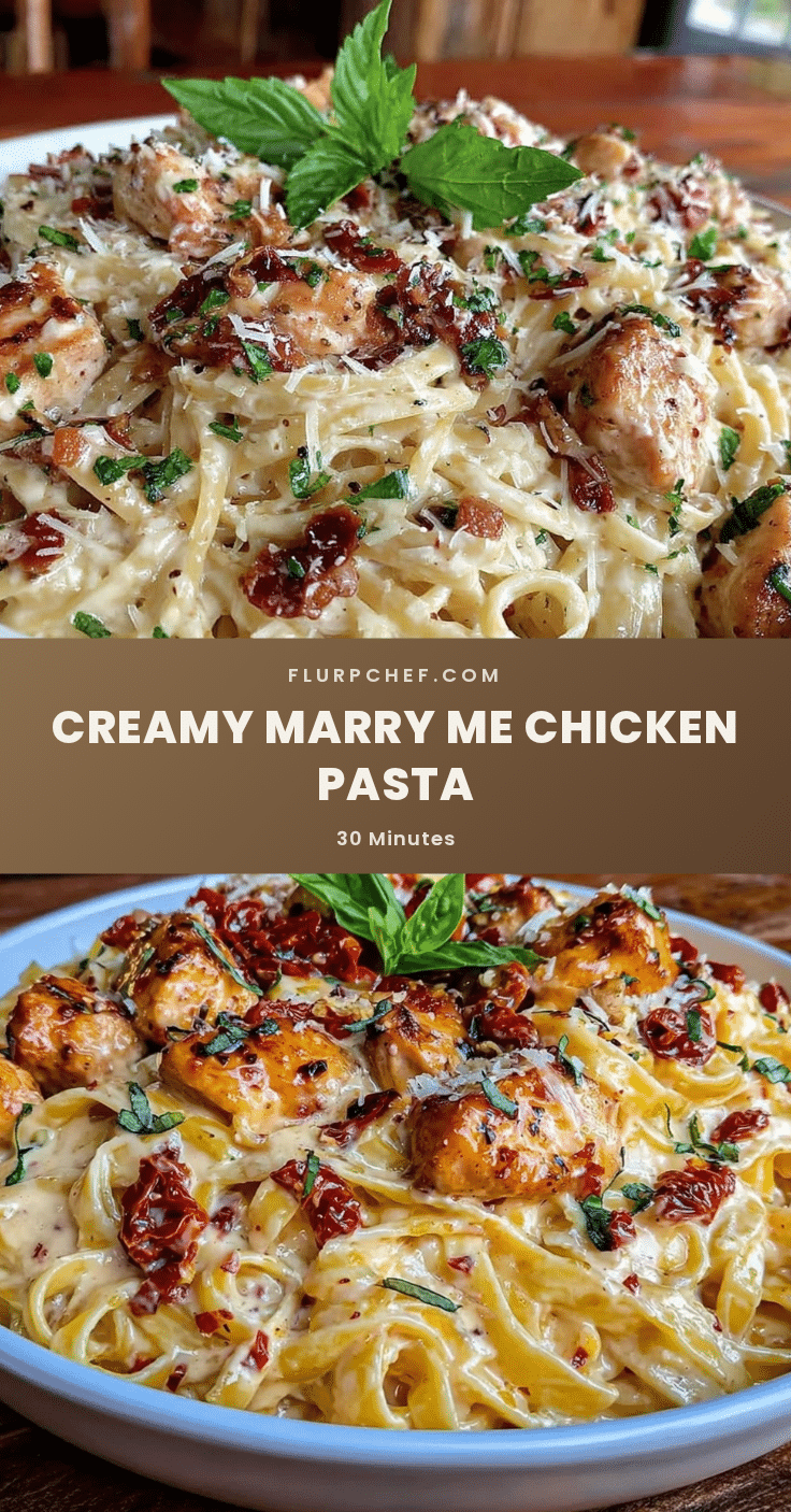 creamy marry me chicken pasta recipe