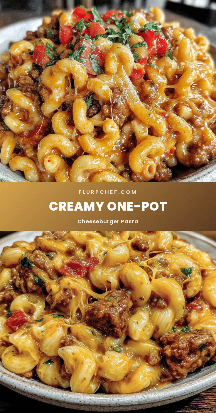 creamy one-pot cheeseburger pasta recipe