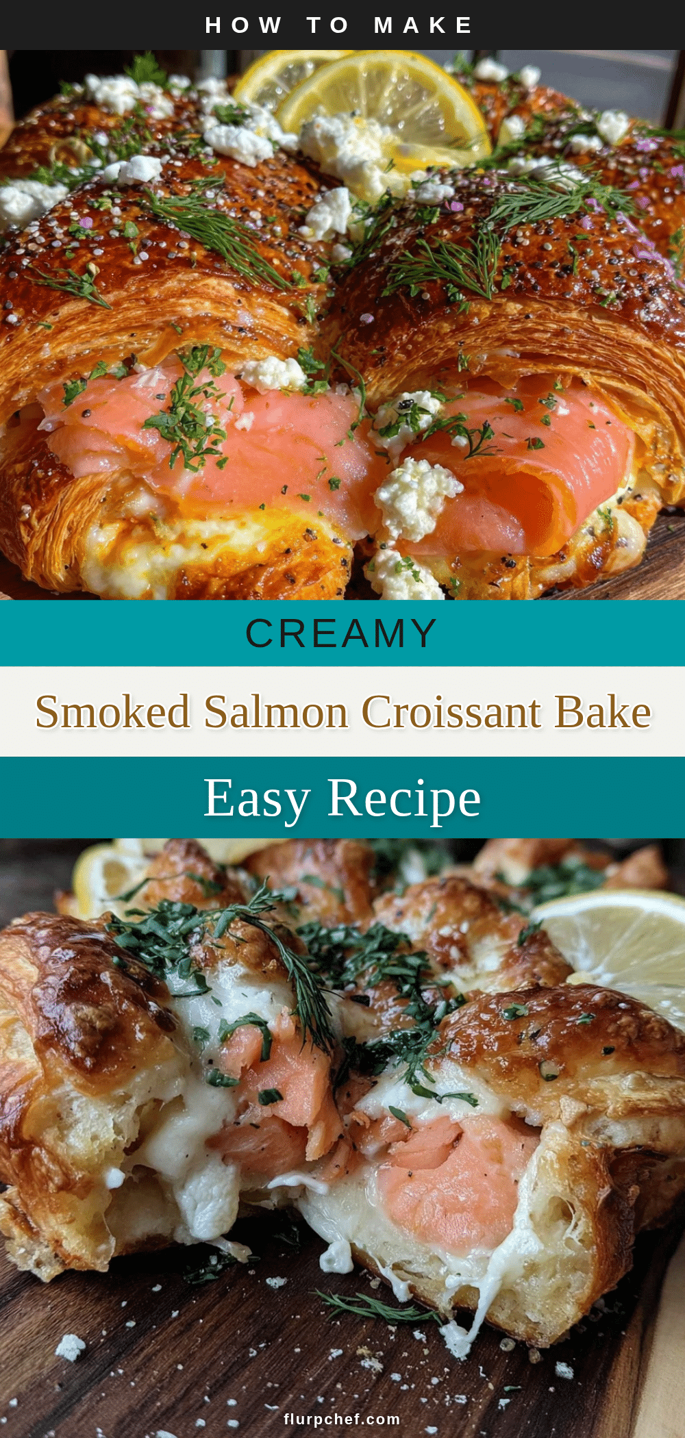creamy smoked salmon croissant bake recipe