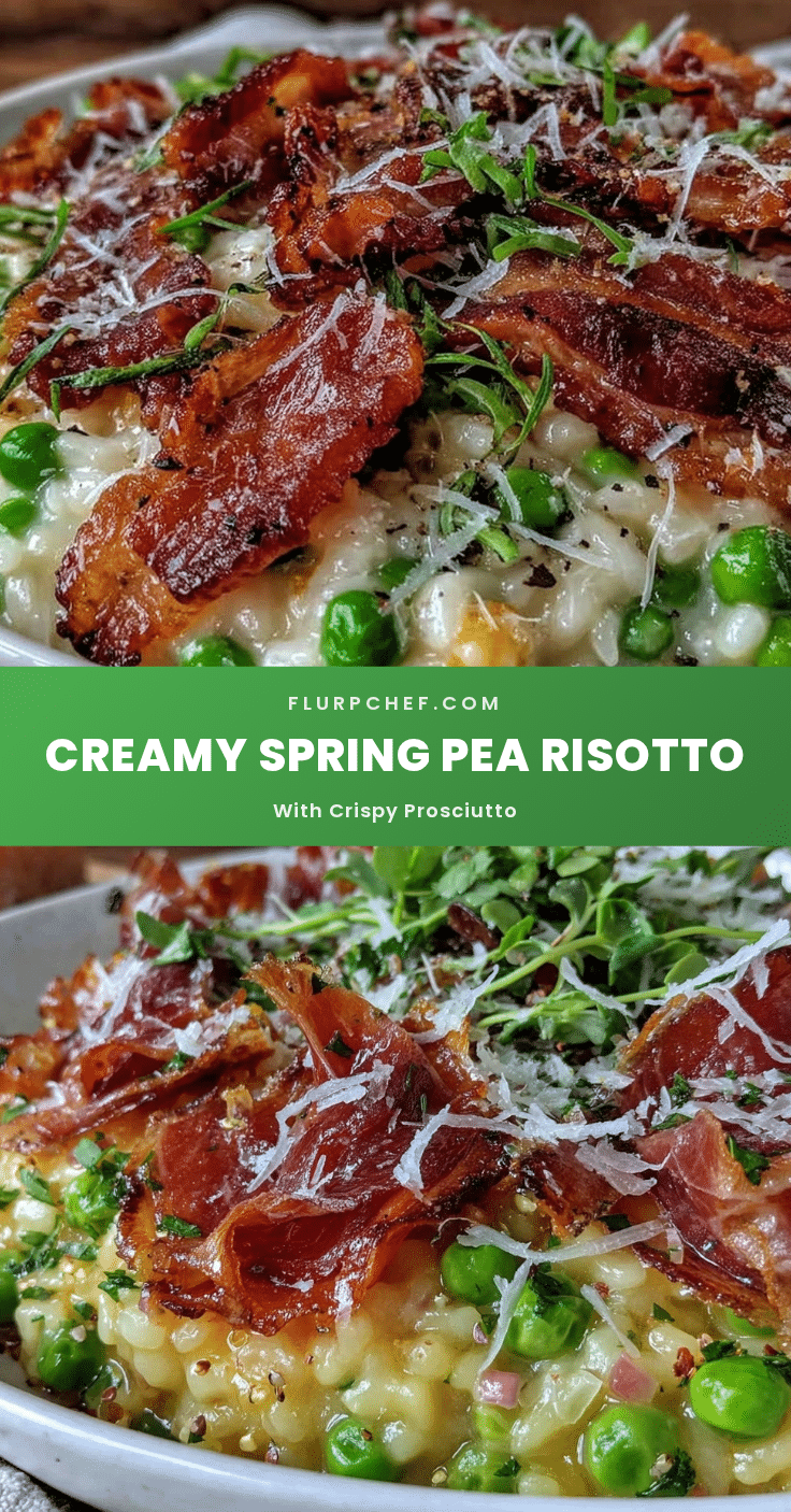 creamy spring pea risotto with crispy prosciutto recipe