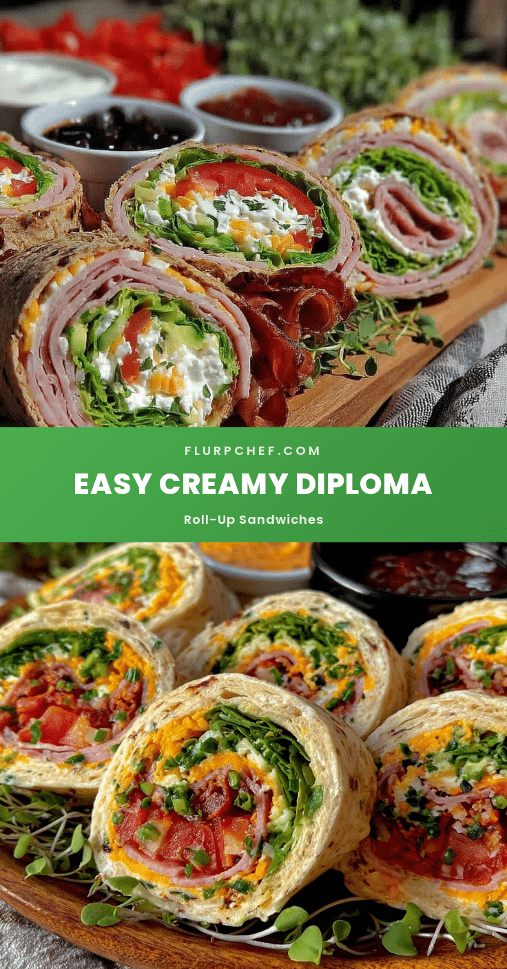 easy creamy diploma roll-up sandwich platter recipe