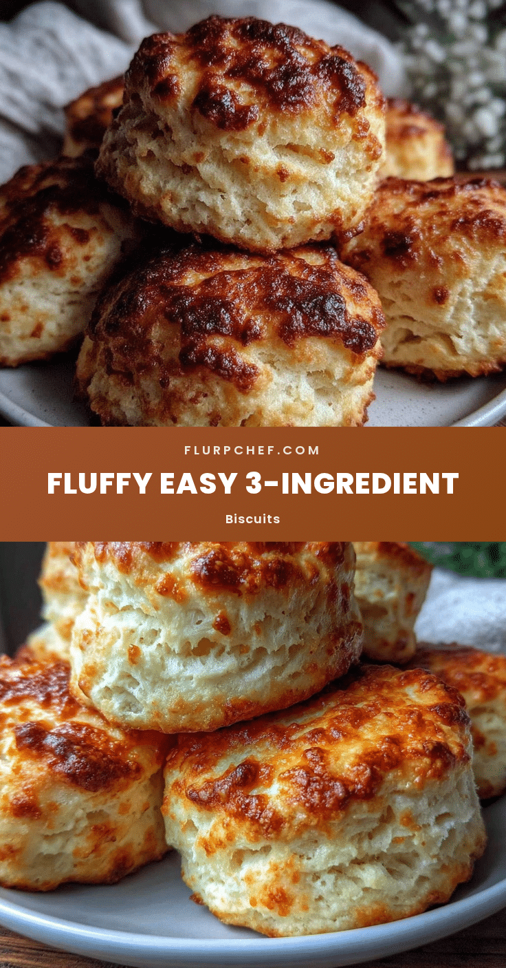 easy fluffy 3-ingredient biscuits without buttermilk recipe
