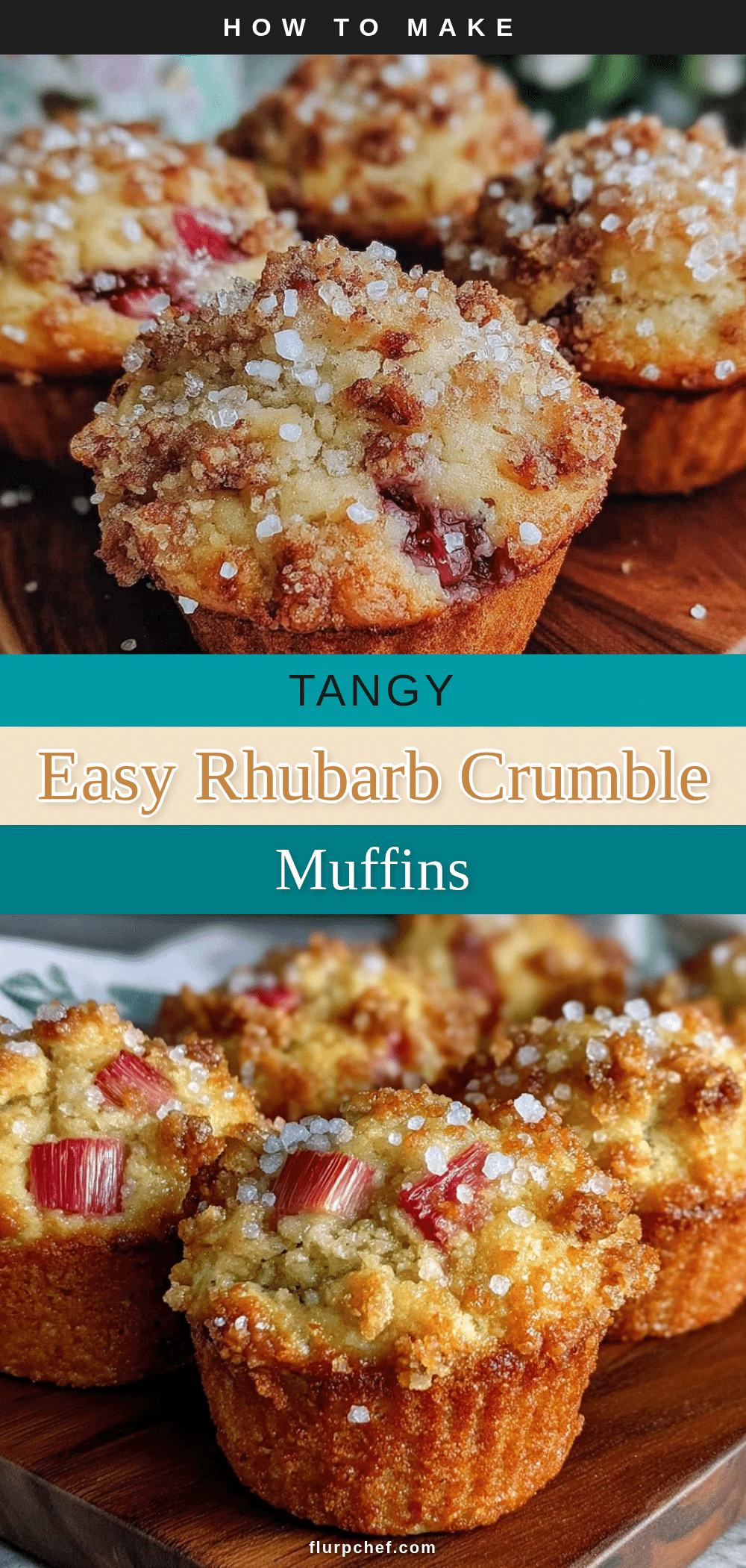easy rhubarb crumble muffins recipe