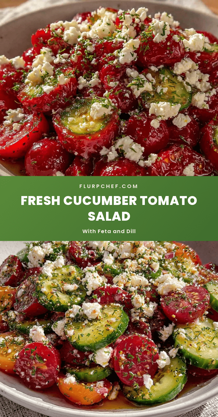fresh cucumber tomato salad with feta and dill recipe