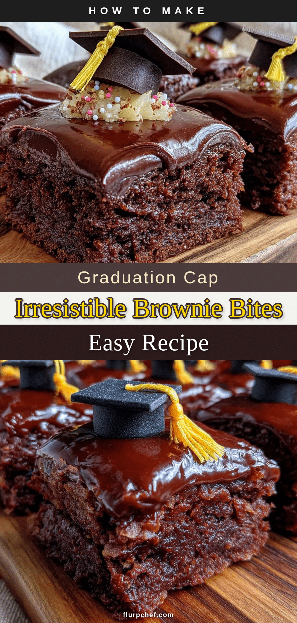 graduation cap brownie bites recipe