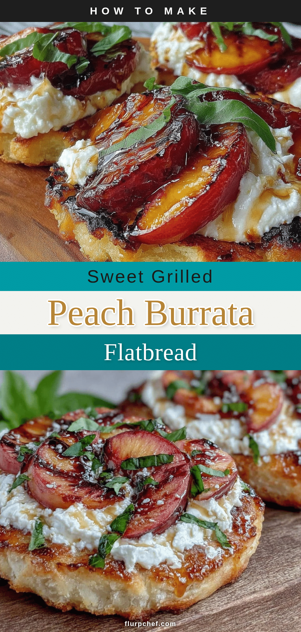 grilled peach and burrata flatbread recipe