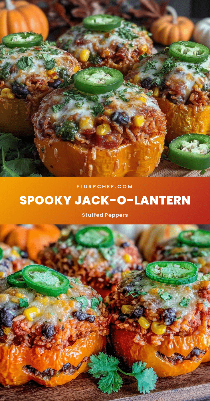 jack-o-lantern stuffed bell peppers recipe