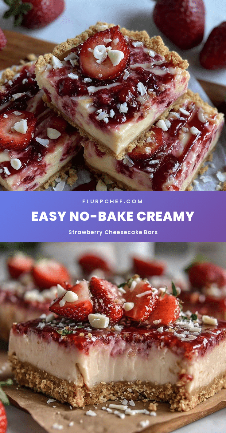 no bake strawberry cheesecake bars recipe
