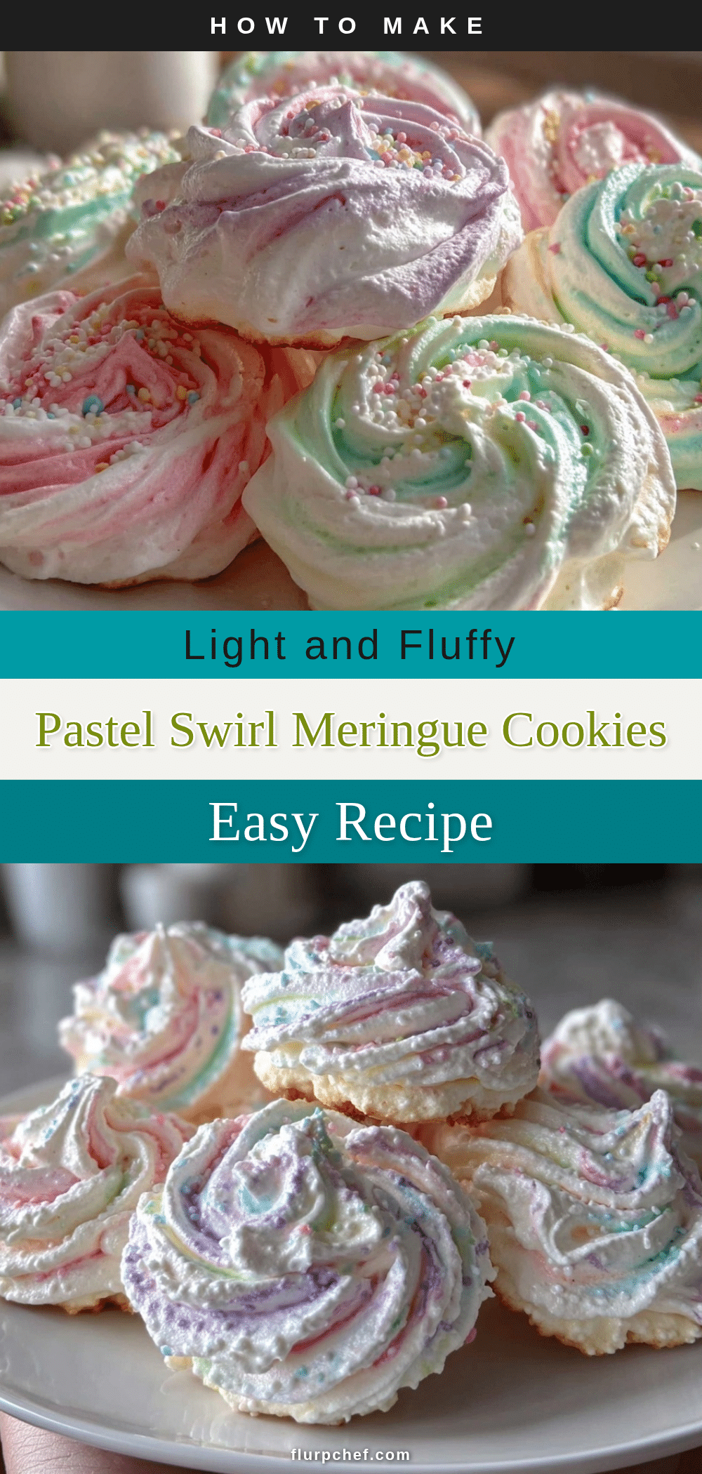 pastel swirl meringue cookies recipe