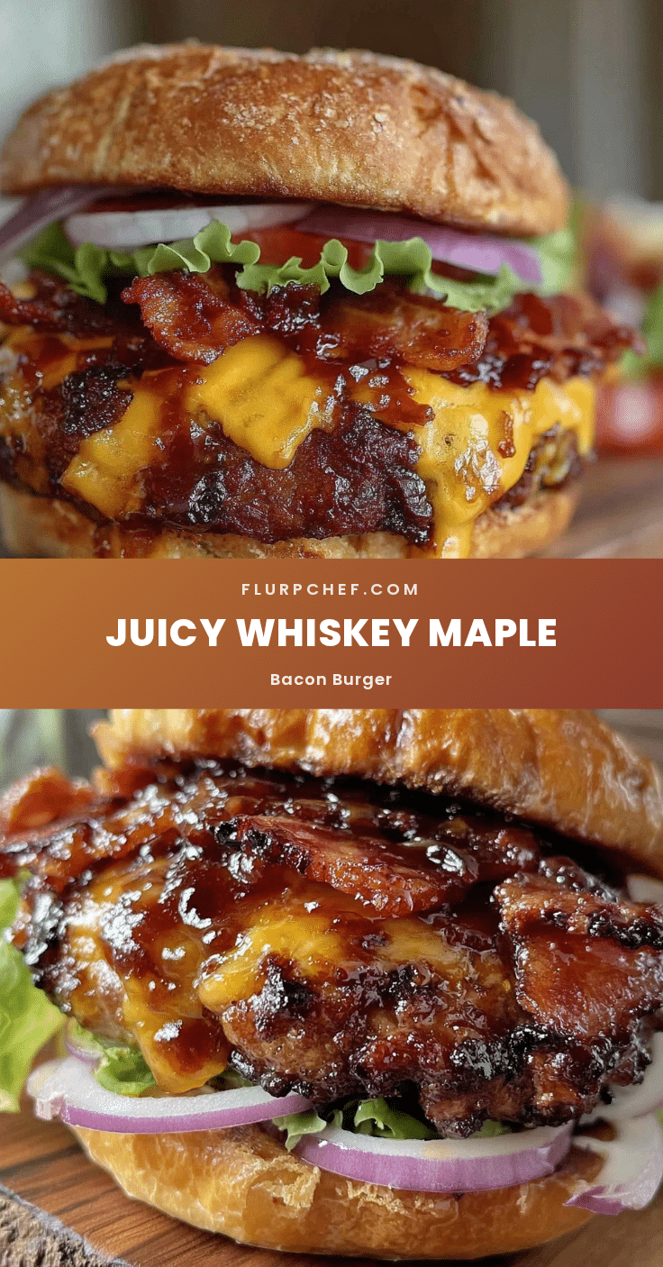 whiskey maple bacon burger recipe