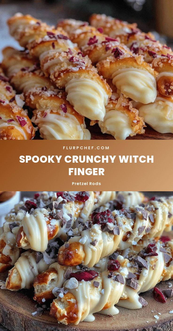witch finger pretzel rods recipe