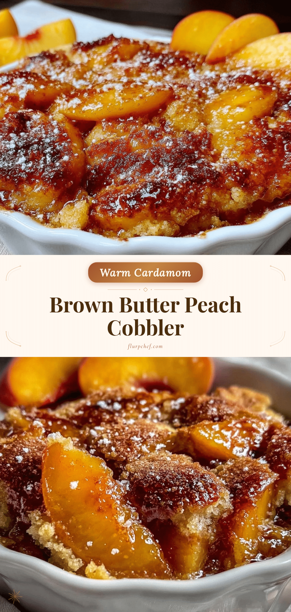 brown butter peach cobbler recipe