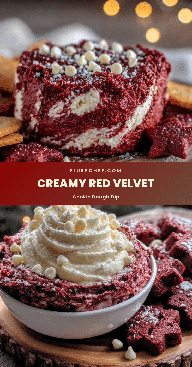 creamy red velvet cookie dough dip recipe