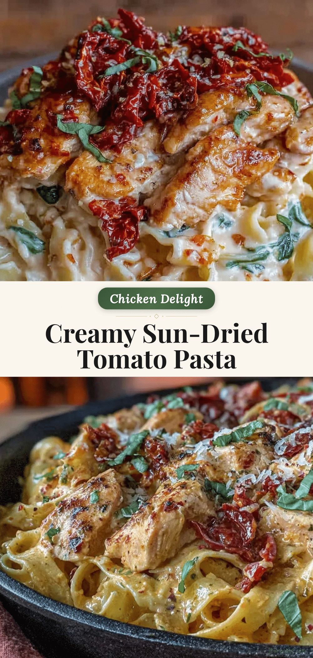 creamy sun-dried tomato chicken pasta recipe