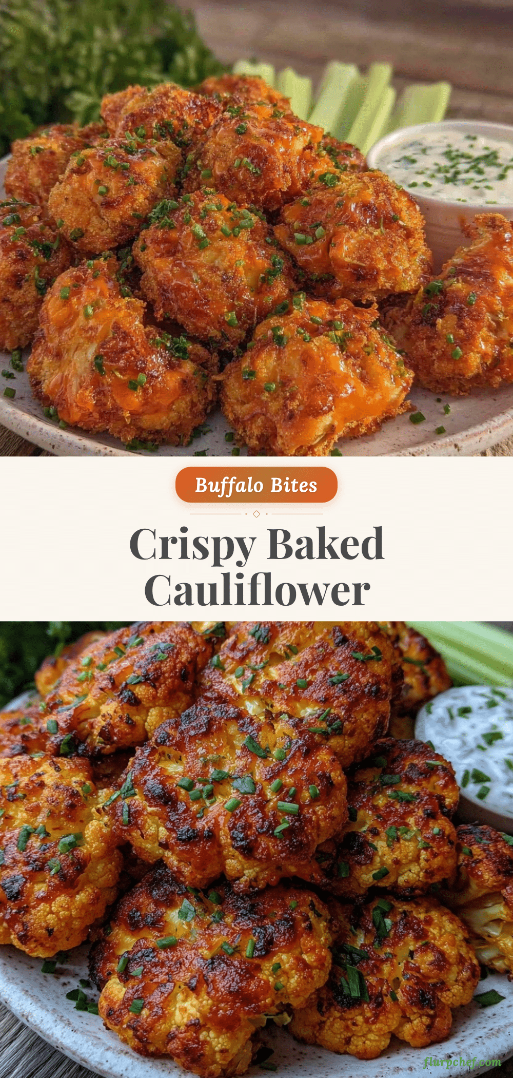 crispy baked buffalo cauliflower bites recipe