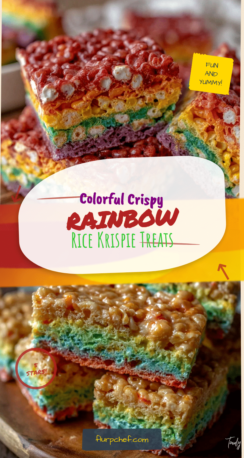 Crispy Rainbow Rice Krispie Treat Bookmarks recipe