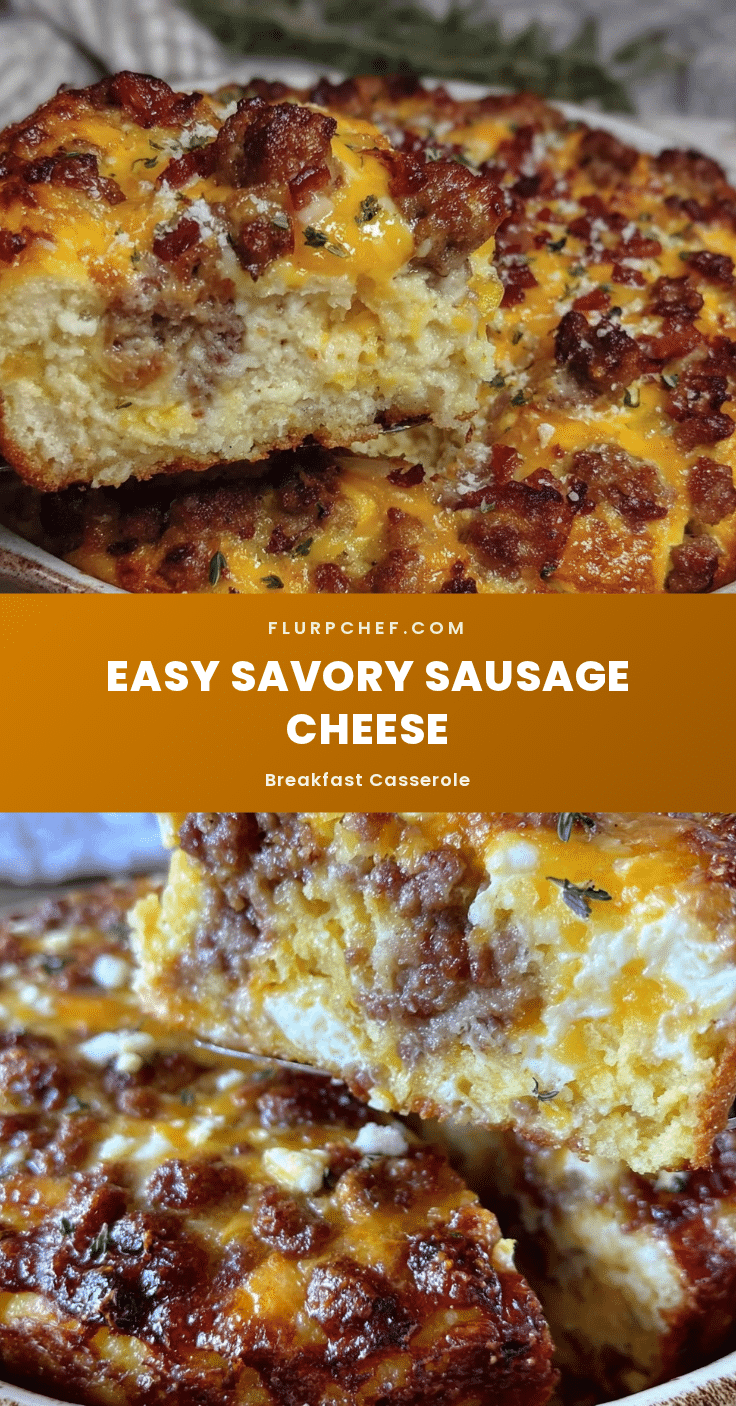 easy savory sausage cheese breakfast casserole recipe
