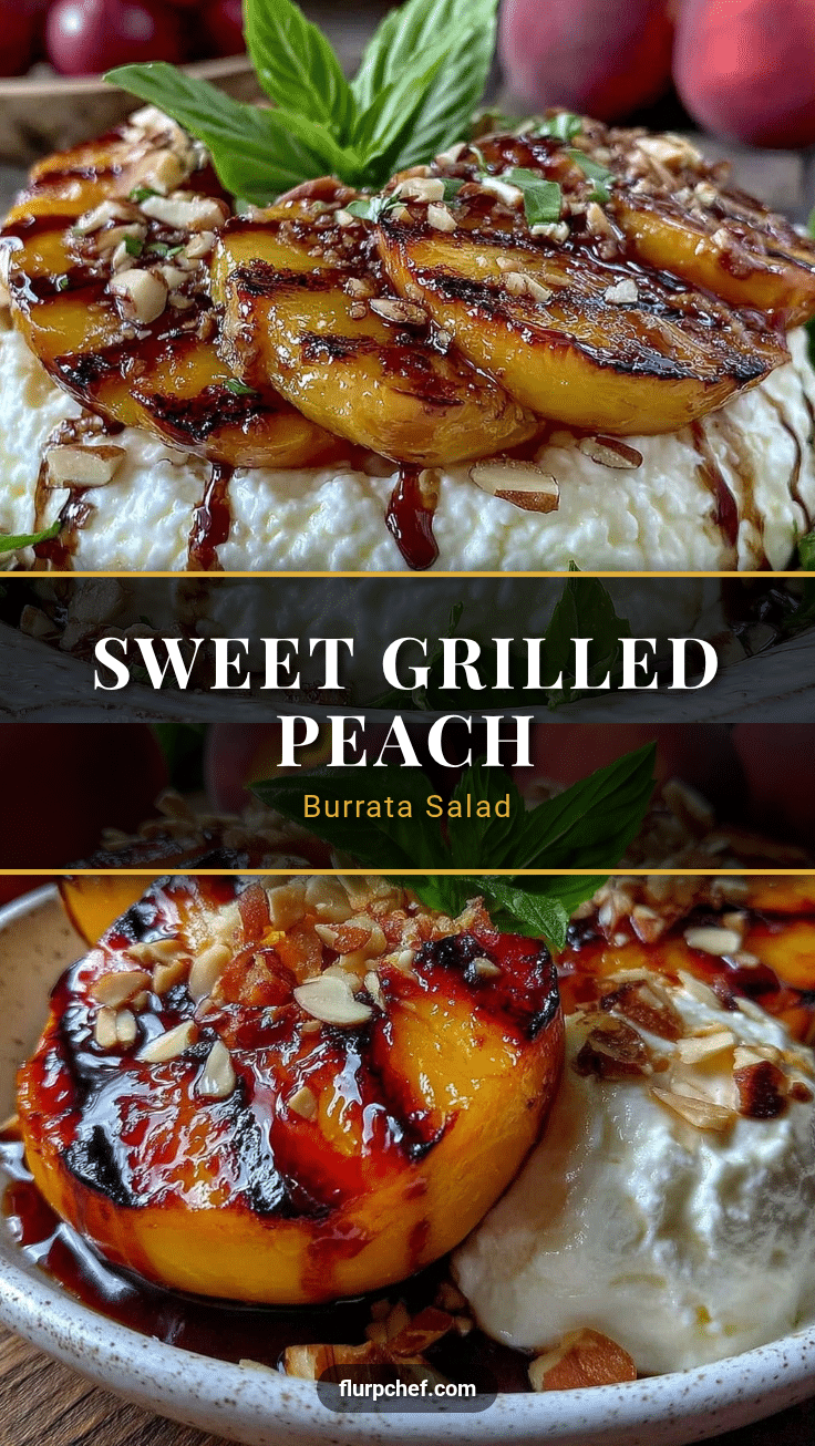 fresh grilled peach burrata salad recipe