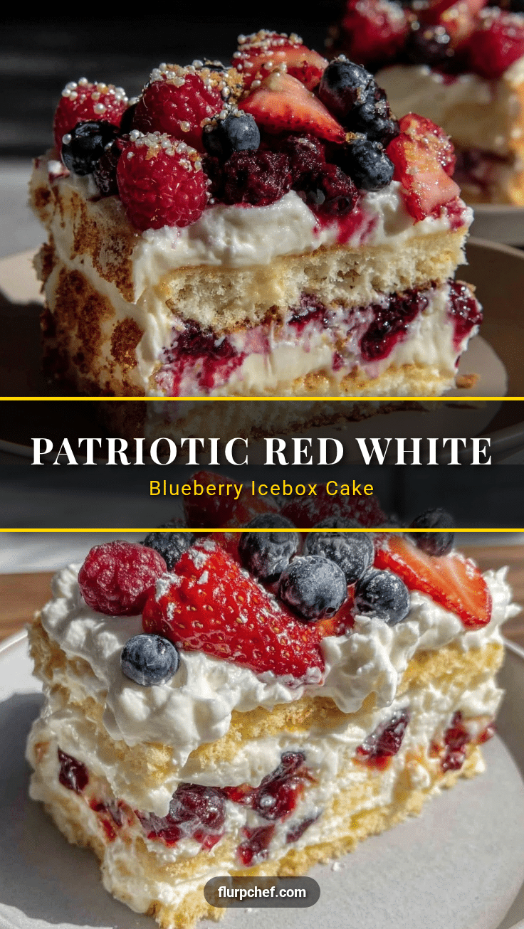 fresh red white blueberry icebox cake recipe