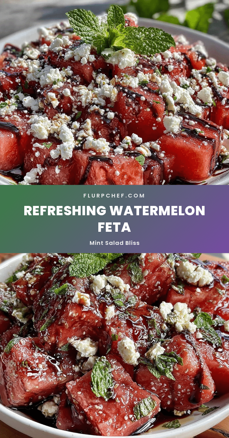 fresh watermelon feta mint salad recipe