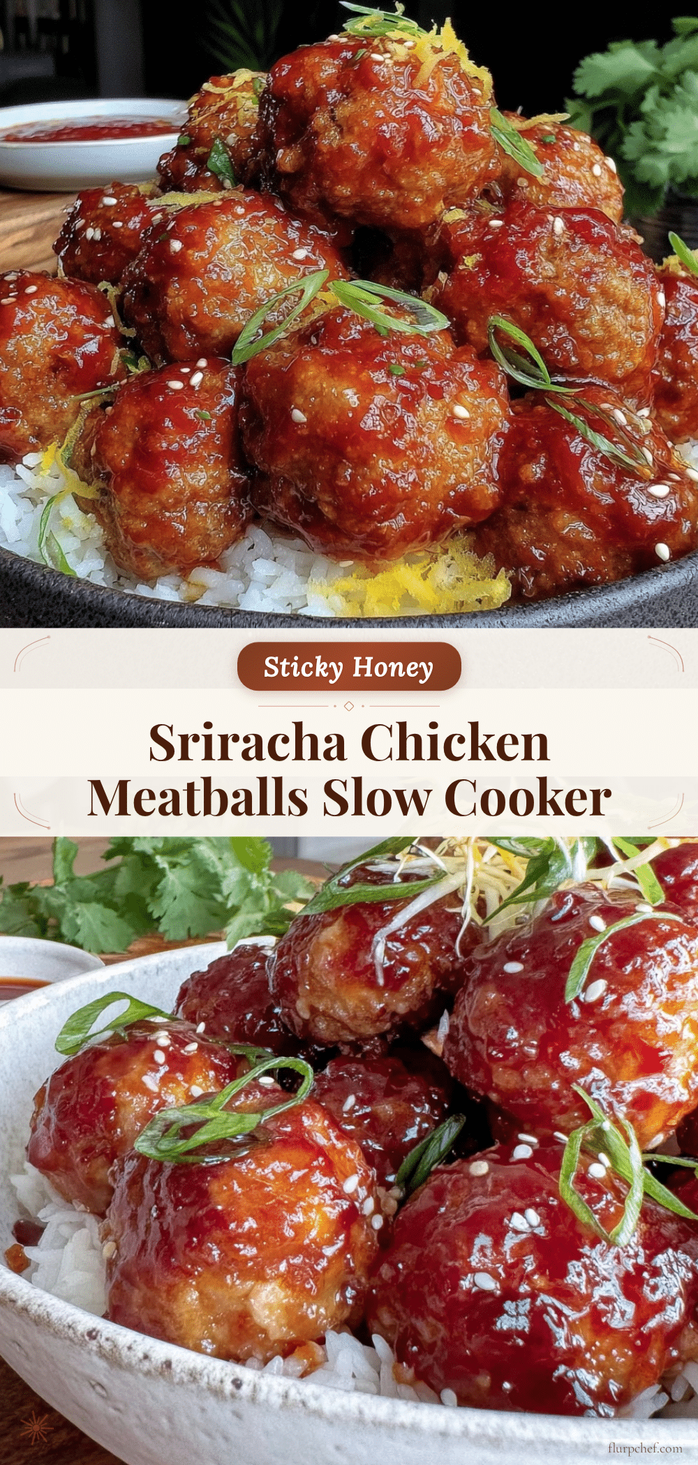 honey sriracha chicken meatballs slow cooker recipe recipe