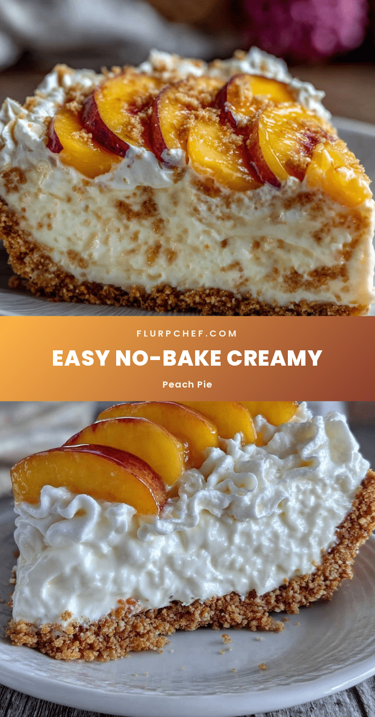 no-bake peach cream pie recipe