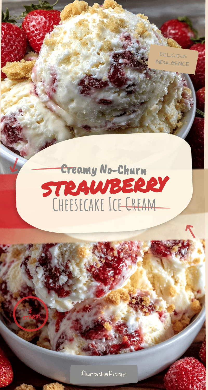 no-churn strawberry cheesecake ice cream recipe