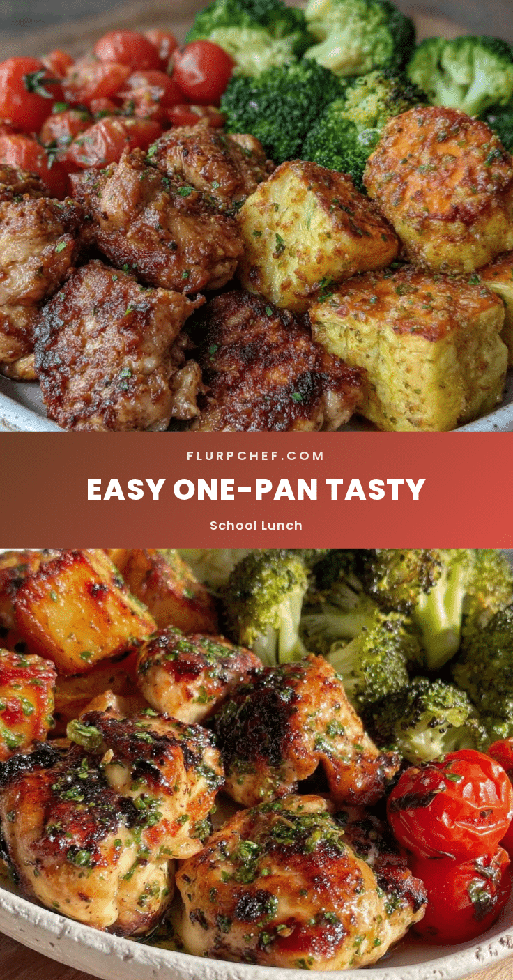 one-pan school lunch chicken and veggies recipe