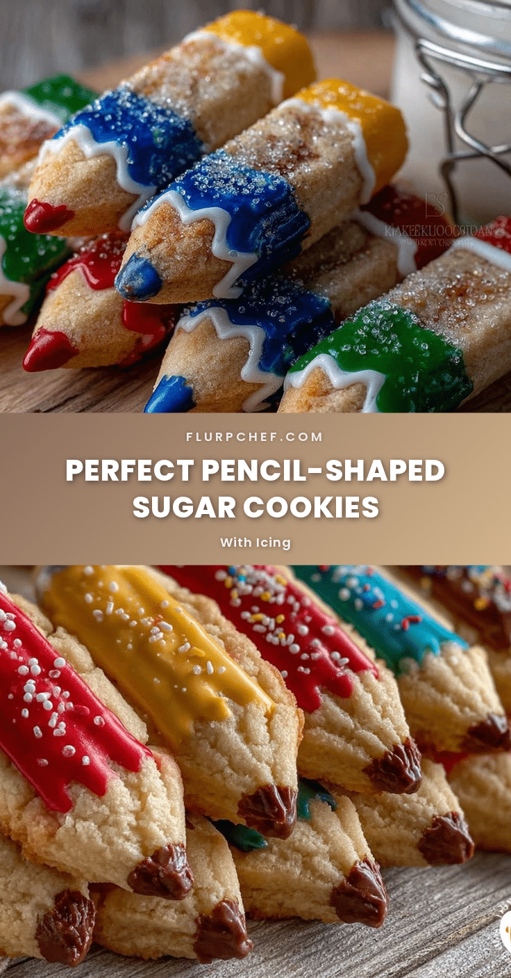 pencil-shaped sugar cookies recipe