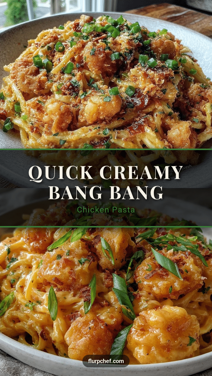quick creamy bang bang chicken pasta recipe