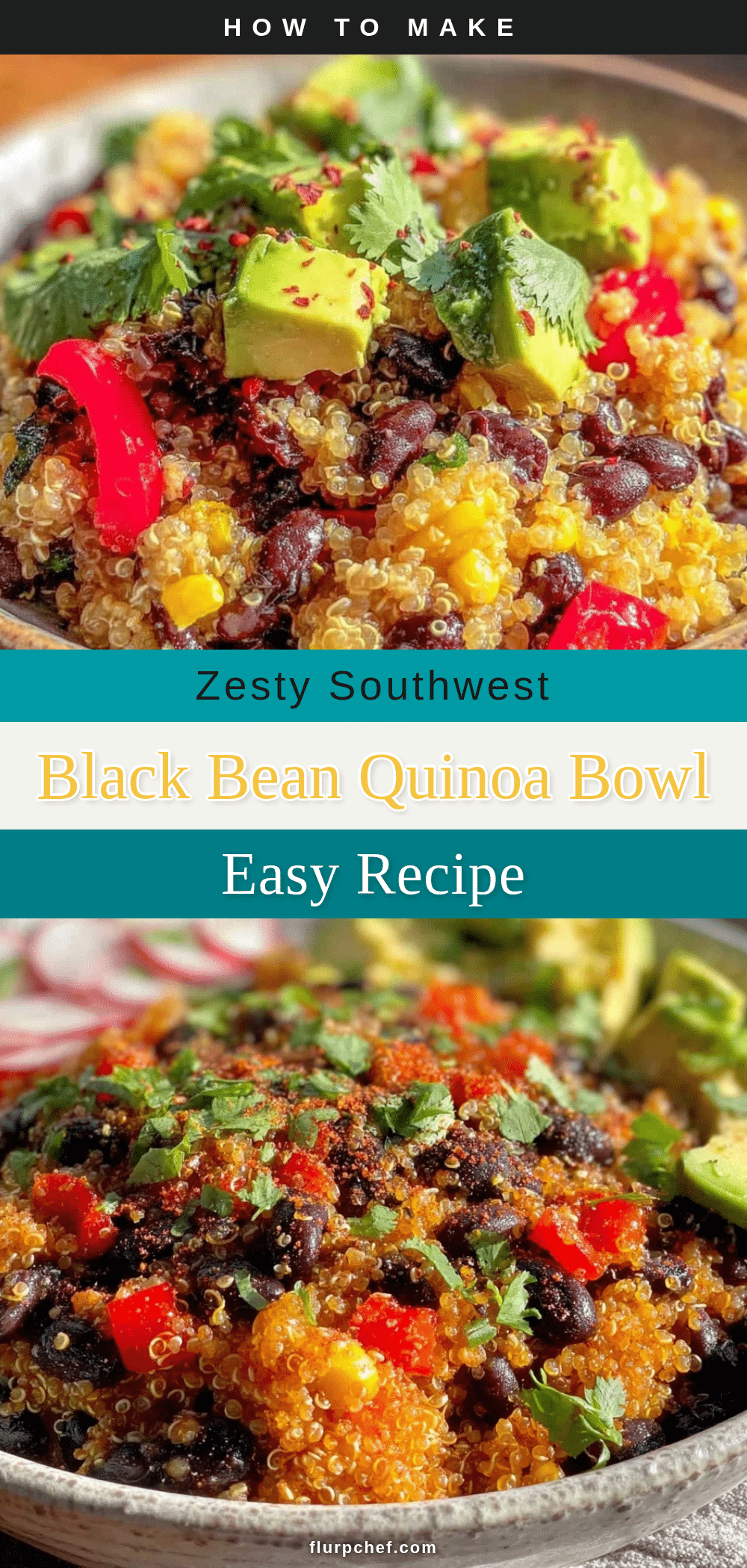 southwest black bean quinoa salad bowl recipe