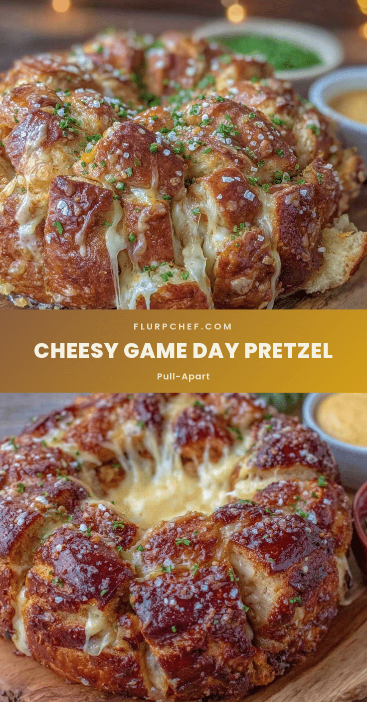 beer cheese pretzel pull-apart bread recipe