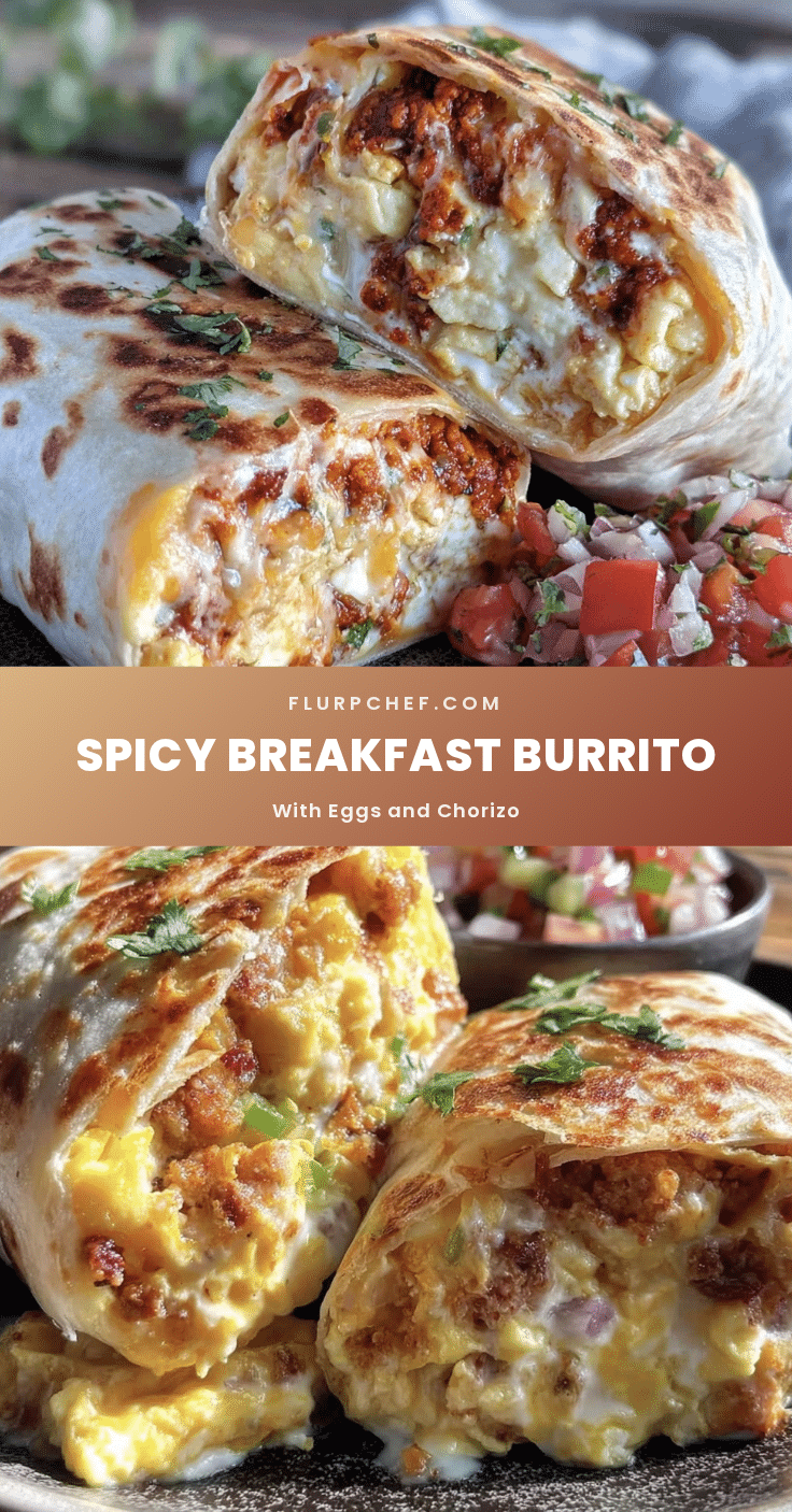 breakfast burrito with eggs and spicy chorizo recipe