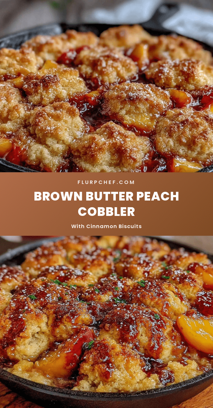 brown butter peach cobbler recipe