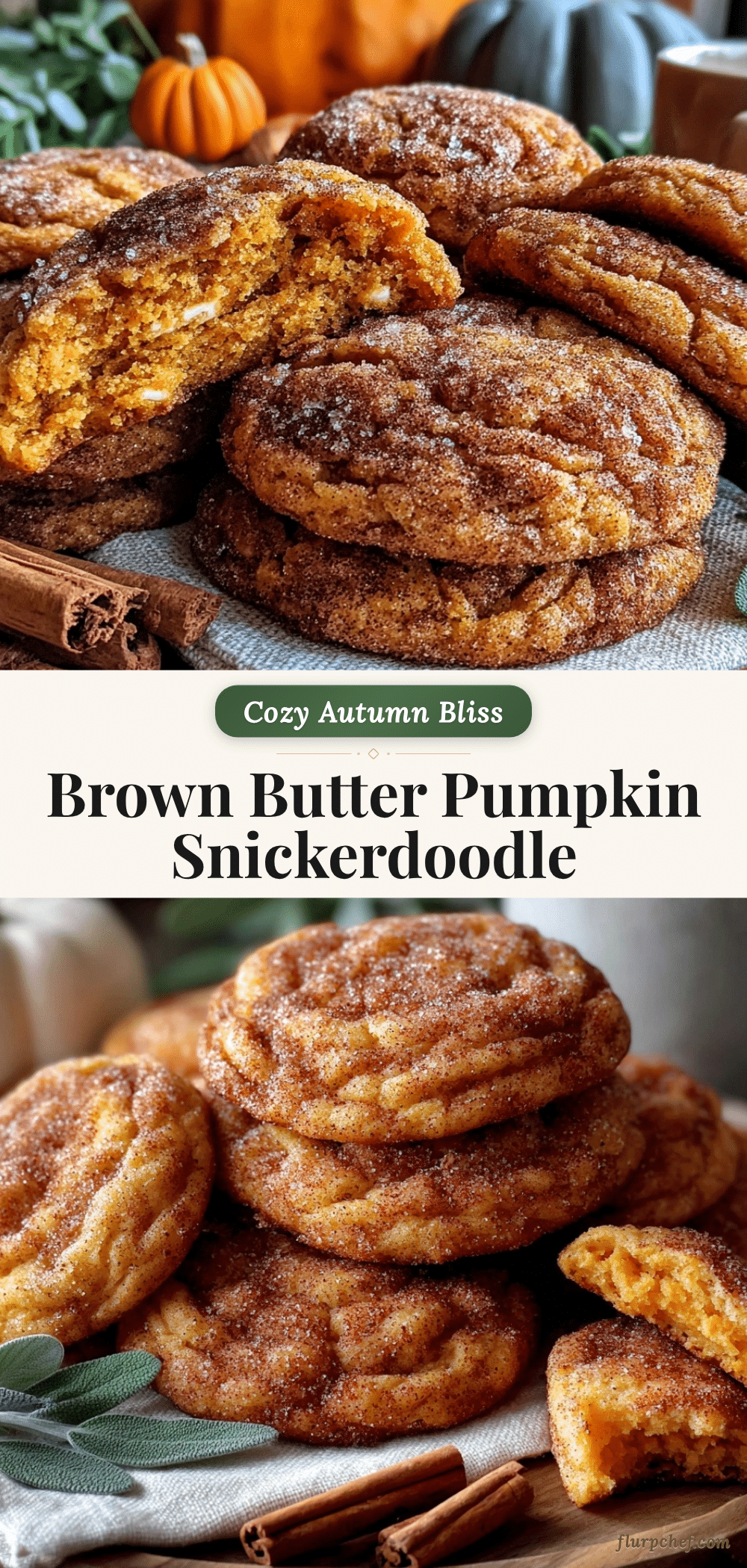 brown butter pumpkin snickerdoodle cookies recipe