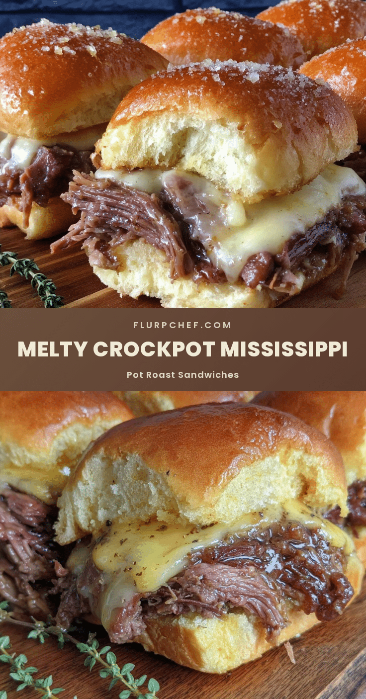 Cozy Crockpot Mississippi Pot Roast Sandwiches recipe