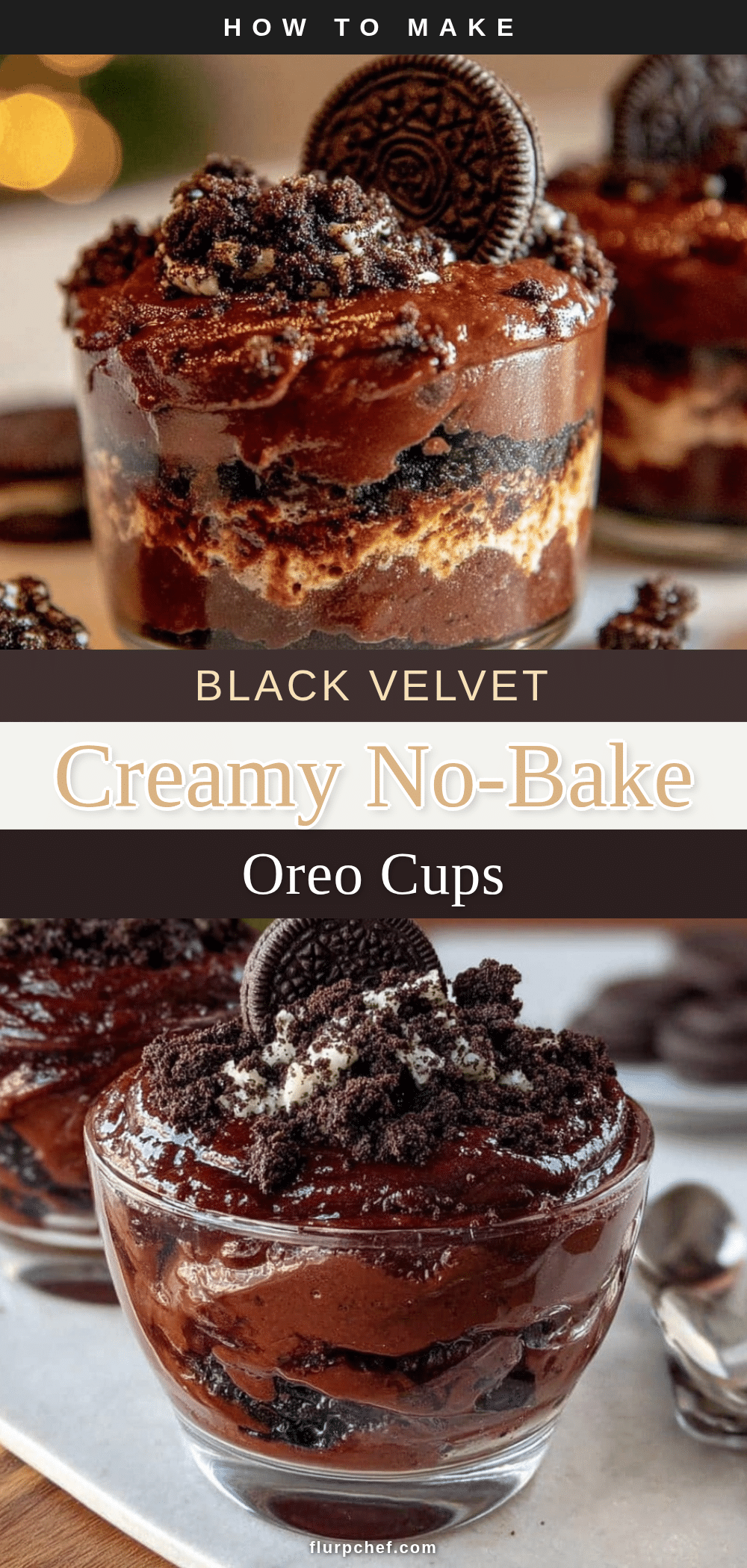 creamy black velvet oreo dirt cup pudding cups recipe