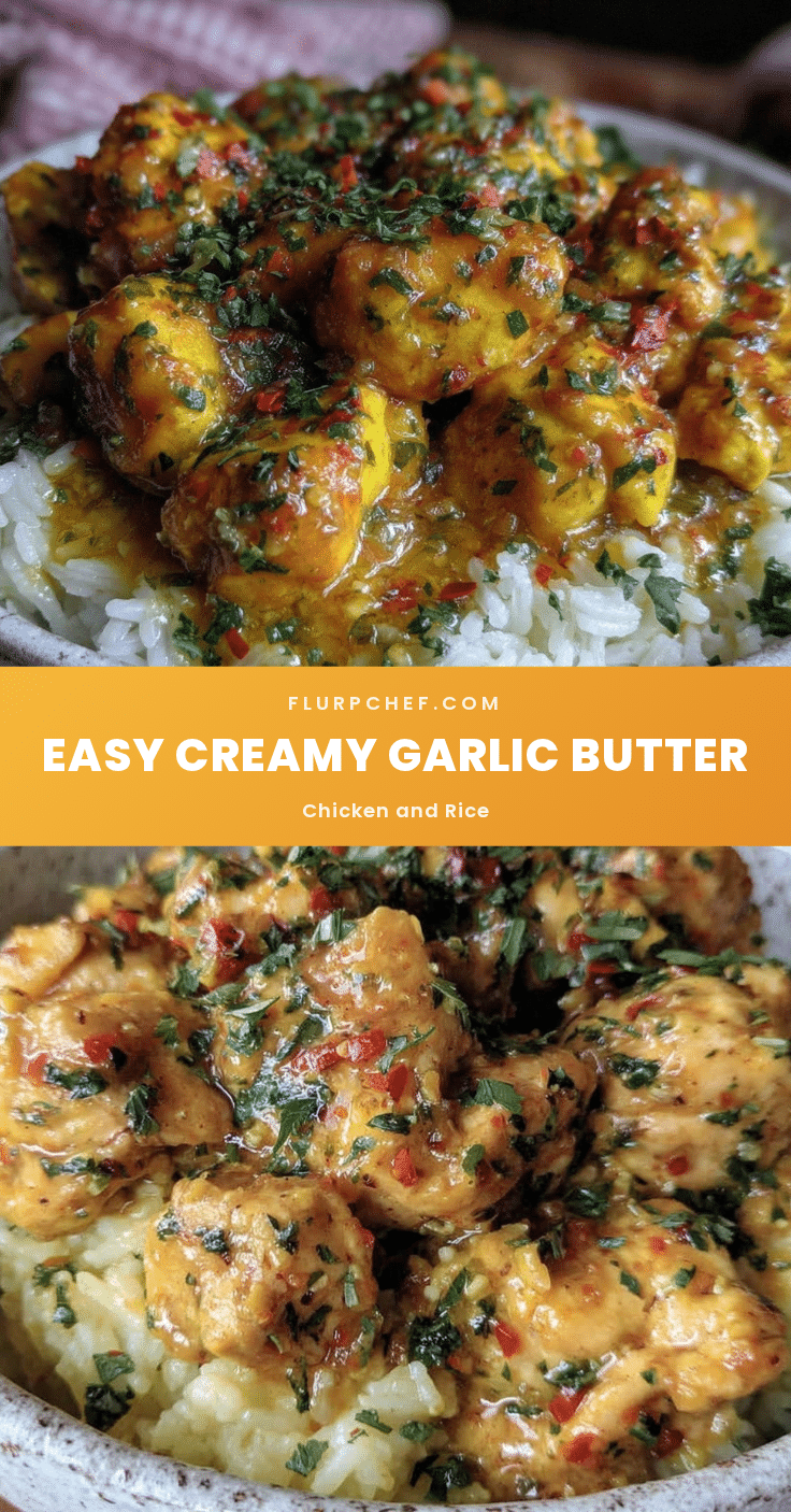 creamy crockpot garlic butter chicken and rice recipe