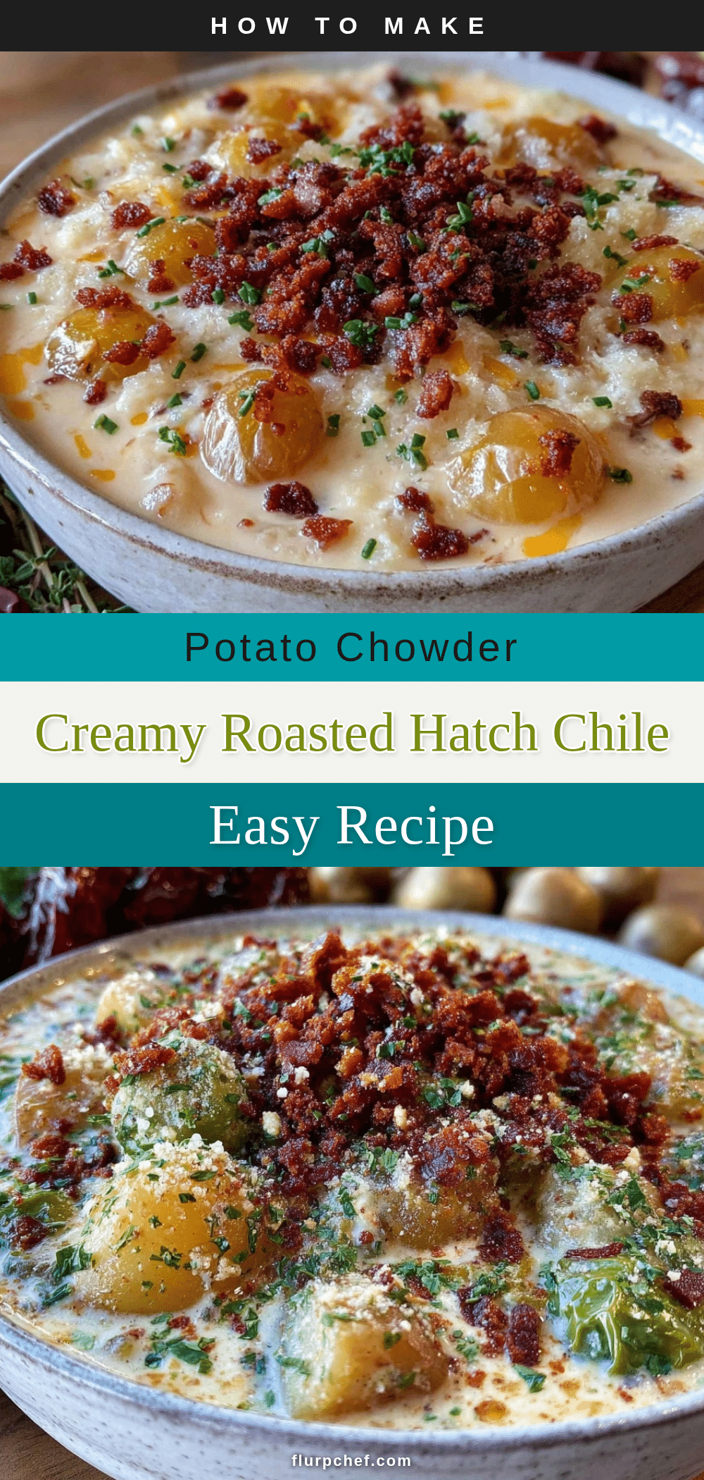 creamy roasted hatch green chile and potato chowder recipe