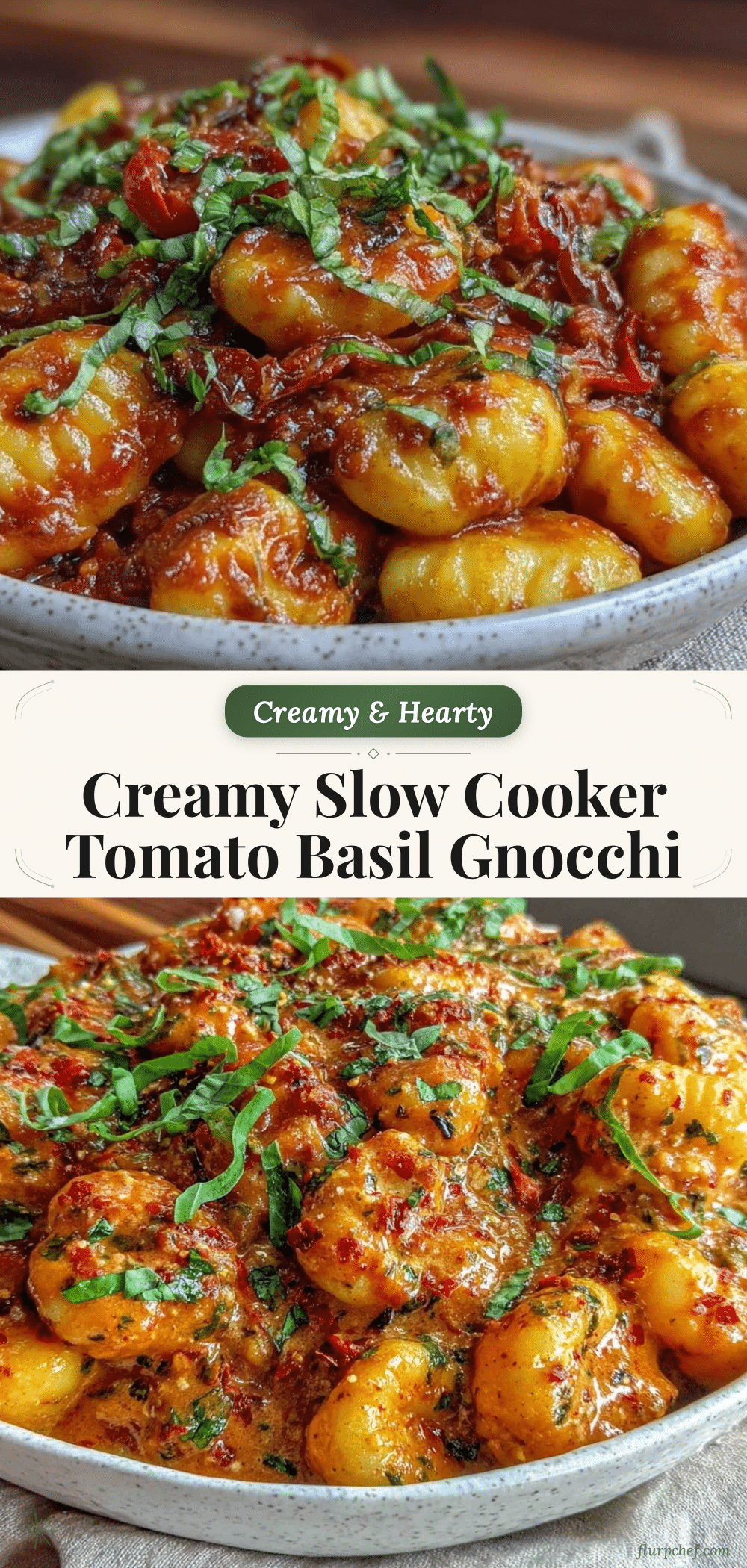 creamy slow cooker tomato basil gnocchi recipe