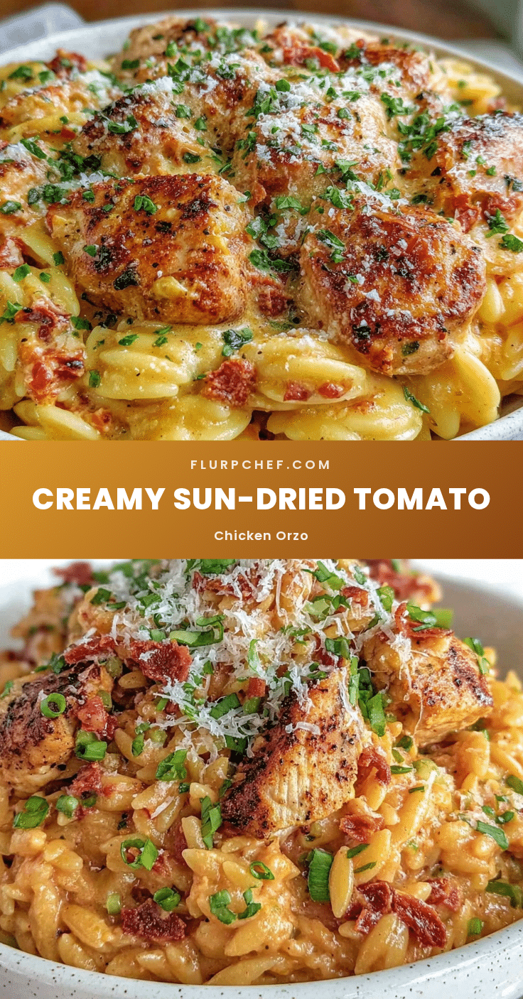 creamy sun-dried tomato chicken orzo recipe