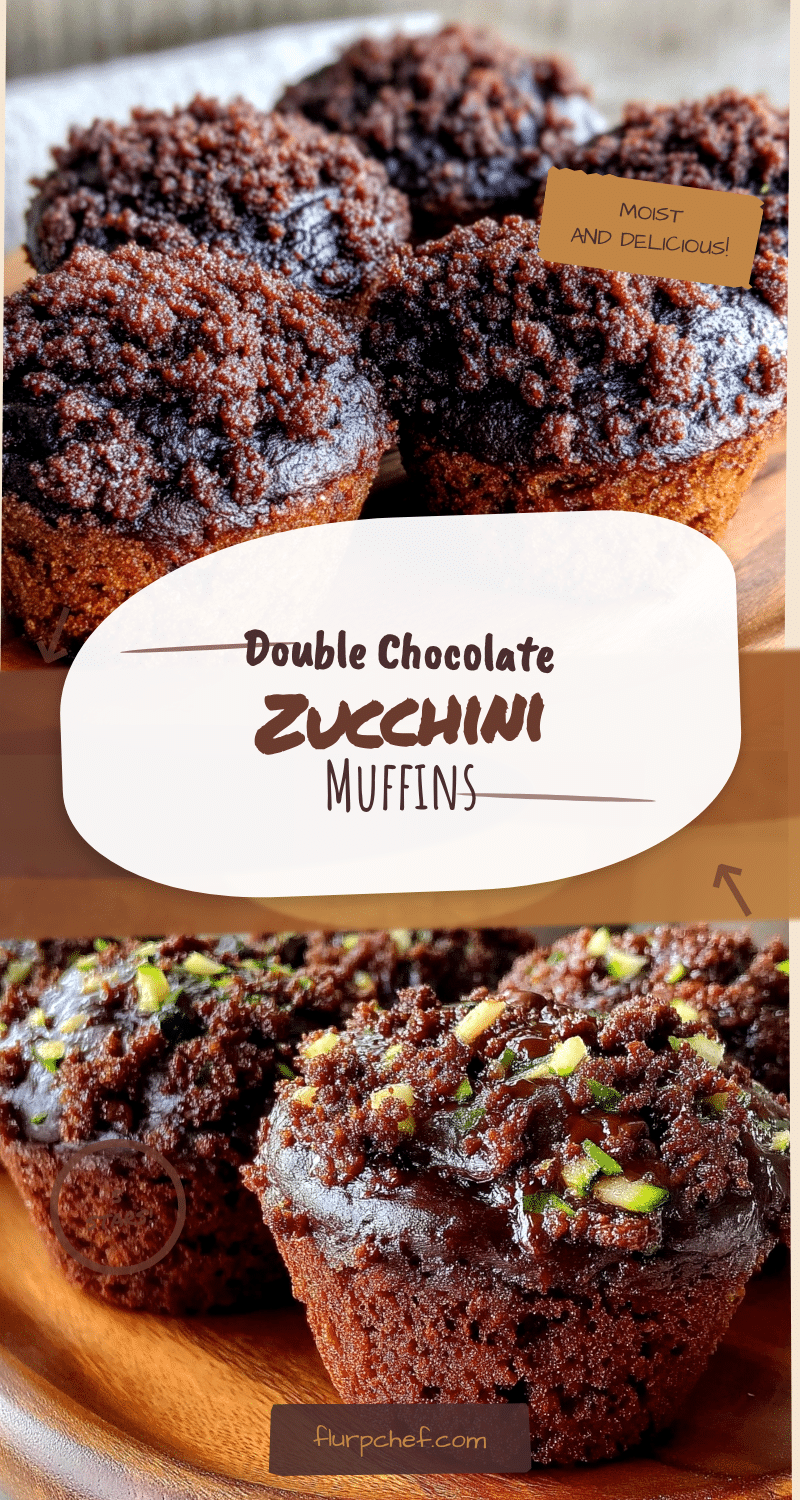 double chocolate zucchini muffins recipe