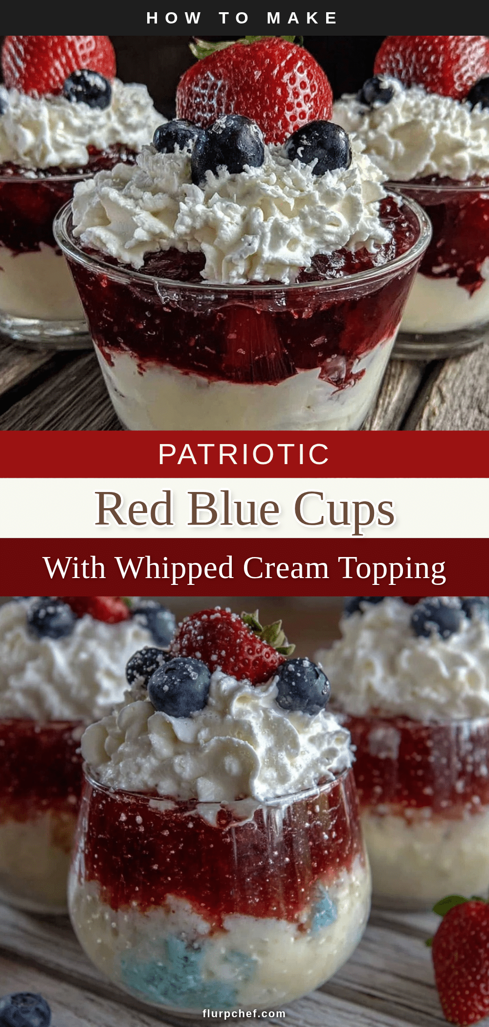 Festive Patriotic Pudding Cups recipe