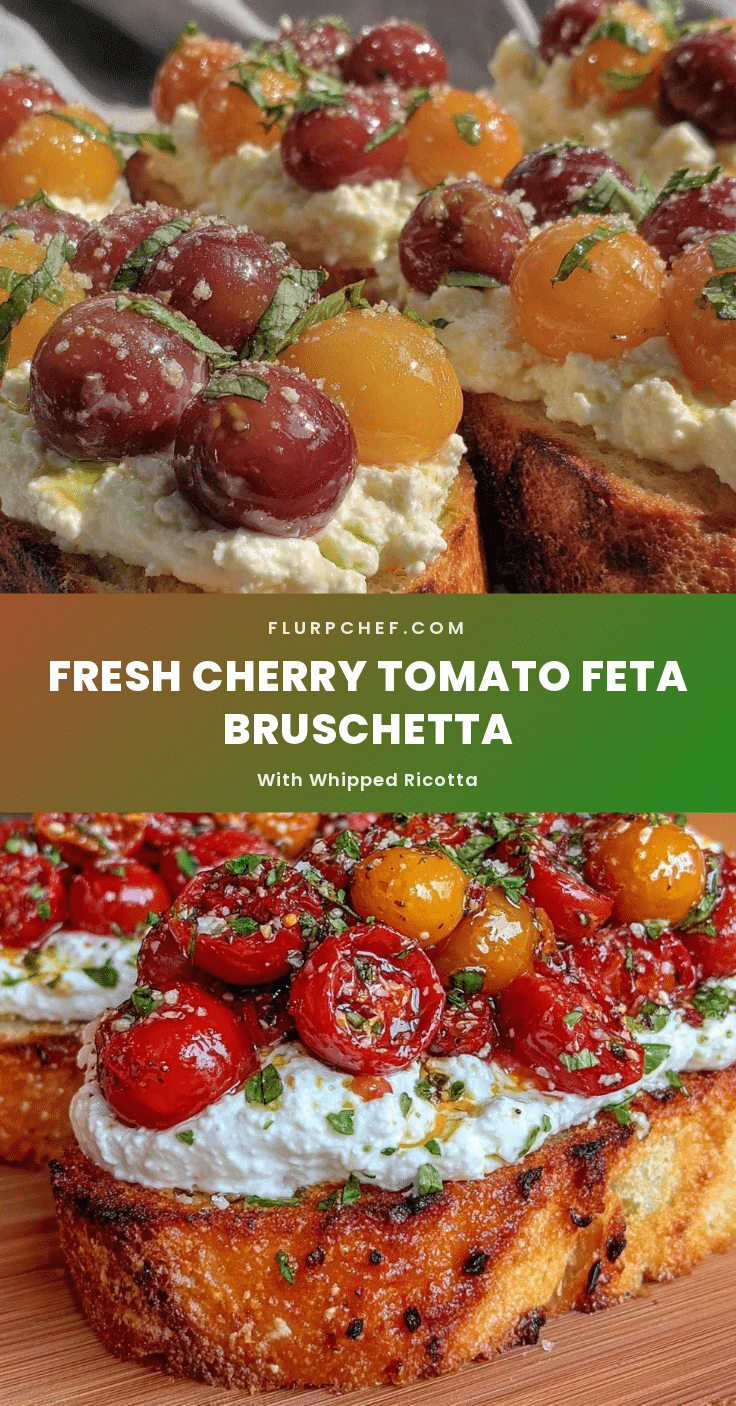 fresh cherry tomato and feta bruschetta recipe